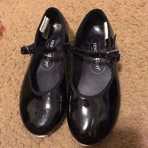 Revolution dancewear girls tap shoes in black